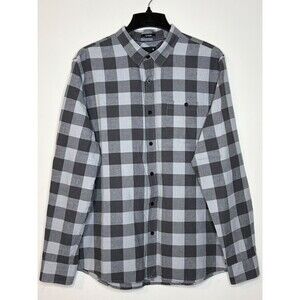 Tavik To The End Button-Down Long Sleeve Plaid Shirt - Gray Size XL
